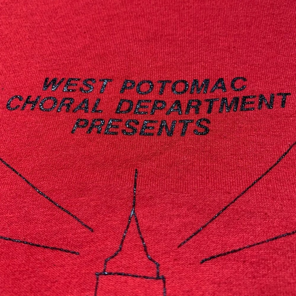 Vintage 80s Broadway Tonight West Potomac Choral Department Cityscape Tee - Picture 8 of 16